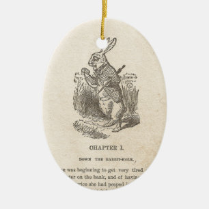Alice In Wonderland, Chapter One, Down the Rabbit Ceramic Tree Decoration