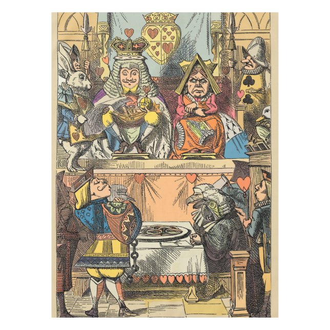 Alice in Wonderland Cheshire Cat Characters Tablecloth (Front)