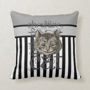 Alice In Wonderland Cheshire Cat Grunge Cushion