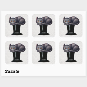Alice in Wonderland Cheshire Cat Square Sticker