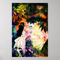 Alice in Wonderland Cheshire Cat Watercolour