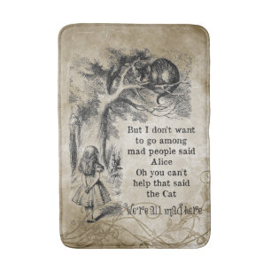 Alice in Wonderland; Cheshire Cat with Alice Bath Mat