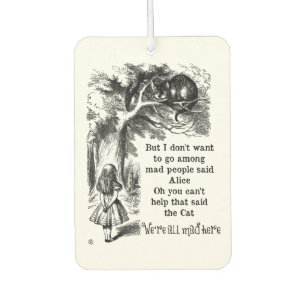 Alice in Wonderland; Cheshire Cat with Alice Car Air Freshener