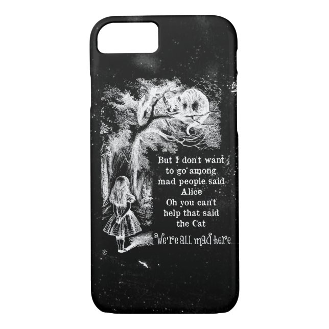 Alice in Wonderland; Cheshire Cat with Alice Case-Mate iPhone Case (Back)