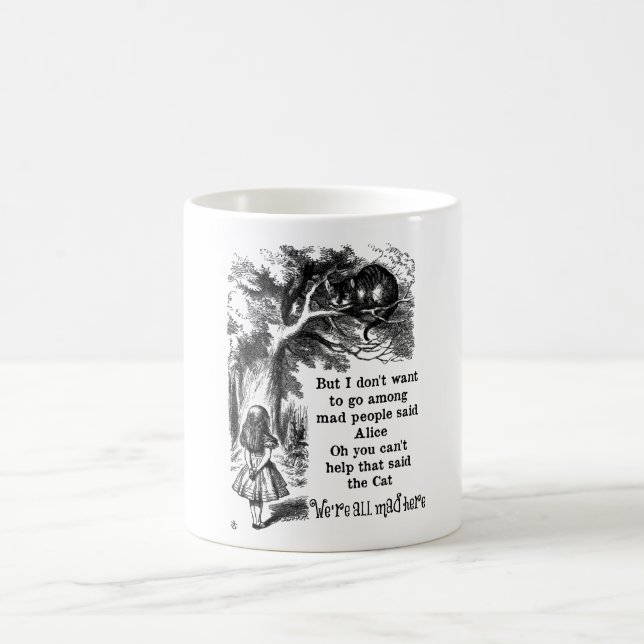 Alice in Wonderland; Cheshire Cat with Alice Coffee Mug (Center)