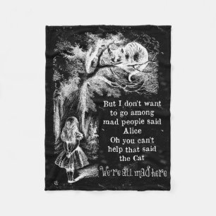 Alice in Wonderland; Cheshire Cat with Alice Fleece Blanket