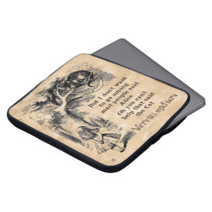 Alice in Wonderland; Cheshire Cat with Alice Laptop Sleeve