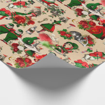 Alice in Wonderland Christmas Wrapping Paper