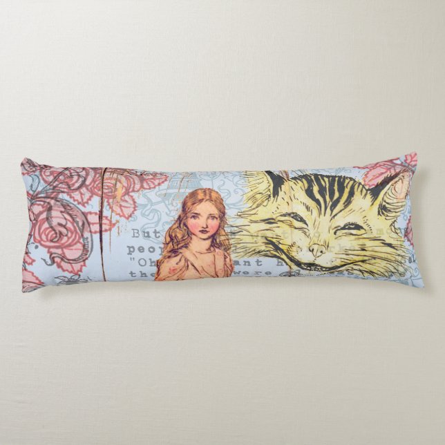 Alice in Wonderland Classic Cheshire Rabbit Alice Body Cushion (Back)