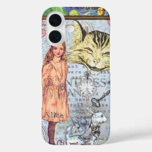 Alice in Wonderland Classic Cheshire Rabbit Alice iPhone 16 Case