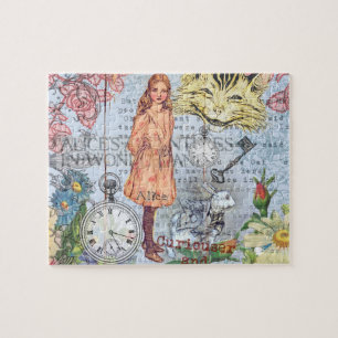 Alice in Wonderland Classic Cheshire Rabbit Alice Jigsaw Puzzle