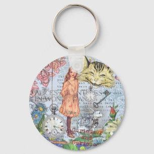Alice in Wonderland Classic Cheshire Rabbit Alice Key Ring