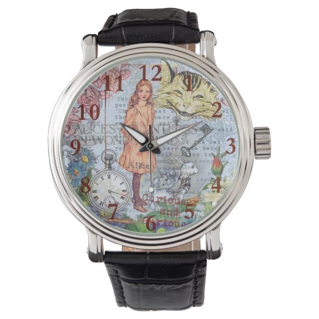 Alice in Wonderland Classic Cheshire Rabbit Alice Watch (Front)