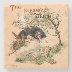 Alice in Wonderland Classic Illustrations Stone Coaster