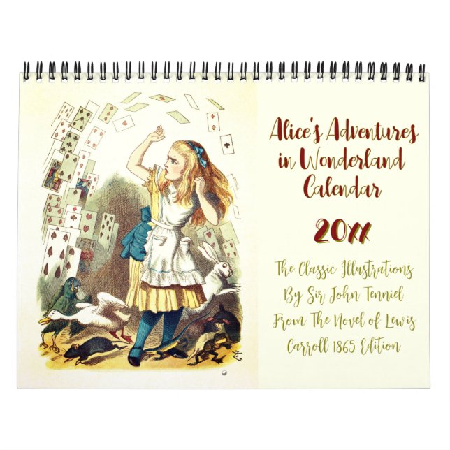 Alice in Wonderland classic Illustrations Vintage Calendar (Cover)