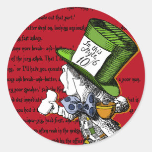 Alice in Wonderland Classic Round Sticker
