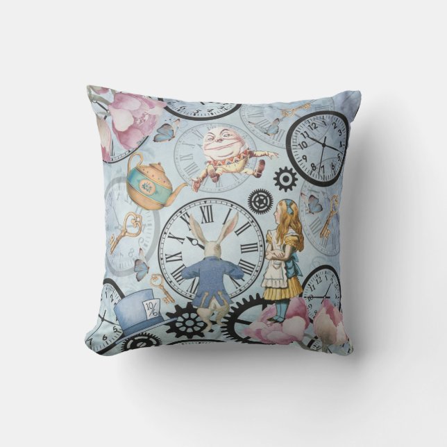 Alice In Wonderland Collage Cushion (Front)