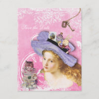Alice in Wonderland Collage Save the Date Wedding