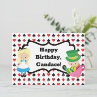 Alice in Wonderland Cool Childrens Birthday Card