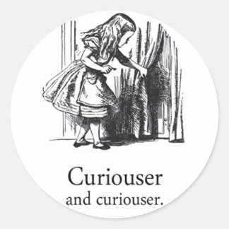 Alice In Wonderland Curiouser Round Sticker Set