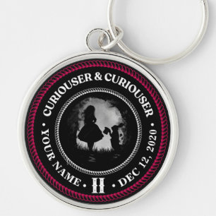Alice in Wonderland, Curiouser, Sobriety Medallion Key Ring