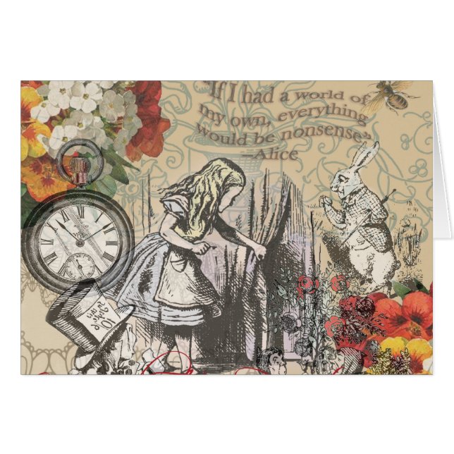 Alice in Wonderland Curtain Classic Art (Front Horizontal)