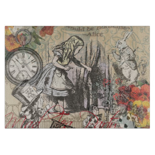 Alice in Wonderland Curtain Classic Art Cutting Board