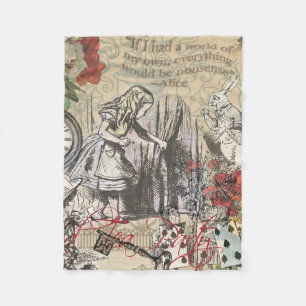 Alice in Wonderland Curtain Classic Art Fleece Blanket