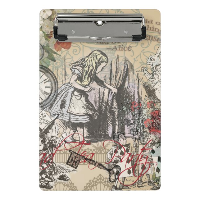 Alice in Wonderland Curtain Classic Art Mini Clipboard (Front)