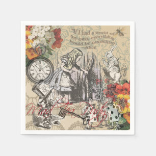 Alice in Wonderland Curtain Classic Art Napkin