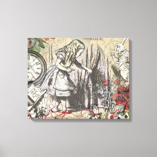 Alice in Wonderland Curtain Nonsense Canvas Print