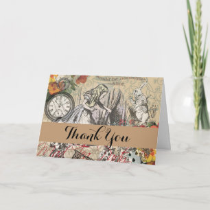 Alice in Wonderland Curtain Nonsense Thank You Card