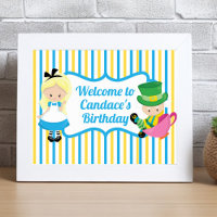 Alice in Wonderland Cute Welcome Kids Birthday