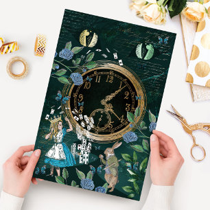 Alice In Wonderland Decoupage Vintage Cheshire Cat Tissue Paper