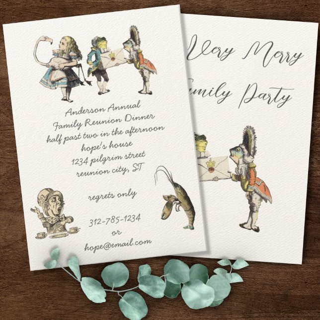 Alice In Wonderland Dinner Party  Invitation (Creator Uploaded)