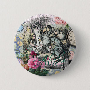Alice in Wonderland Dodo Classic Artwork 6 Cm Round Badge