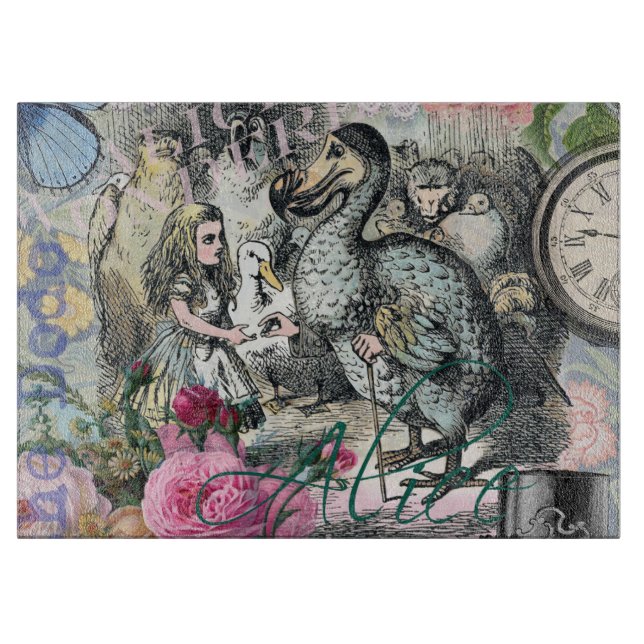 Alice in Wonderland Dodo Classic Tenniel Art Cutting Board (Front)