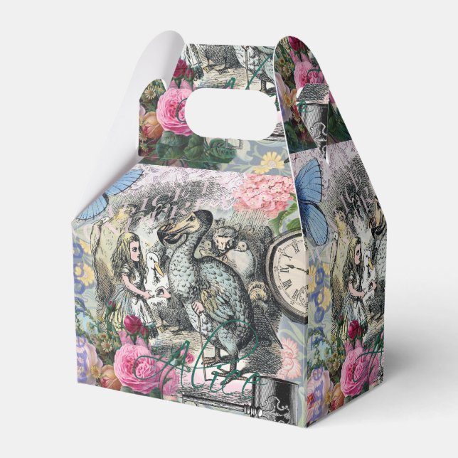Alice in Wonderland Dodo Classic Tenniel Art Favour Box (Front Side)
