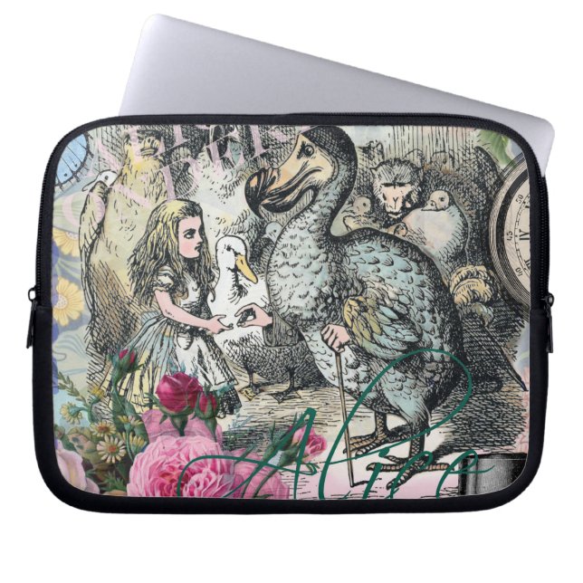 Alice in Wonderland Dodo Classic Tenniel Art Laptop Sleeve (Front)