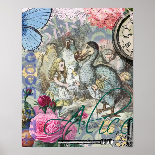 Alice in Wonderland Dodo Classic Tenniel Art Poster (Front)