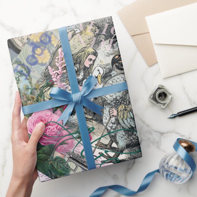 Alice in Wonderland Dodo Classic Tenniel Art Wrapping Paper (Gifting)