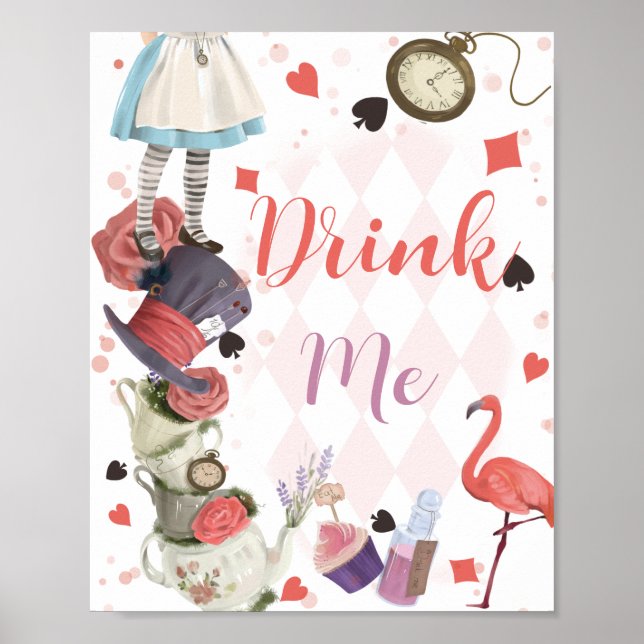 Alice in Wonderland Drink Me Poster (Front)
