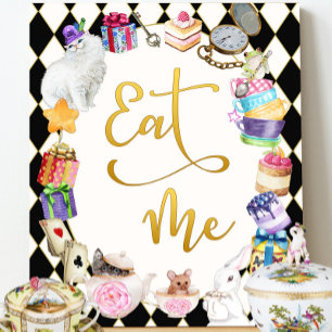 Alice in Wonderland Eat Me, Food Table Sign Plaque