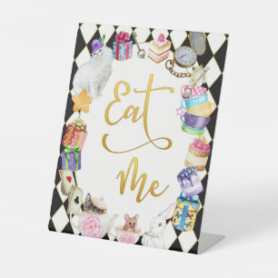 Alice in Wonderland Eat Me Standalone Food Sign