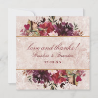 Alice in Wonderland Elegant Love and Thanks Square