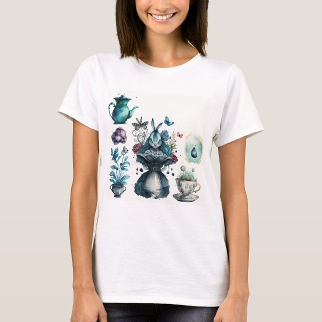 Alice in Wonderland Ephemera T-Shirt (Front)