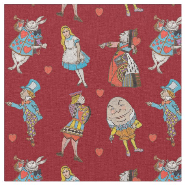 Alice in Wonderland Fabric (Close Up)