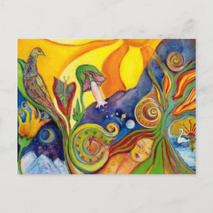 Alice In Wonderland Fantasy Fairy Sunshine Dream Postcard