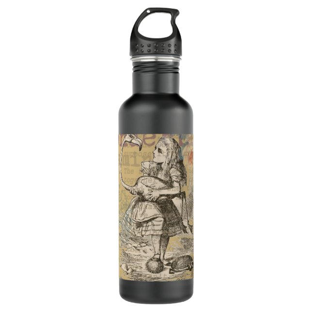 Alice in Wonderland Flamingo Classic 710 Ml Water Bottle (Front)