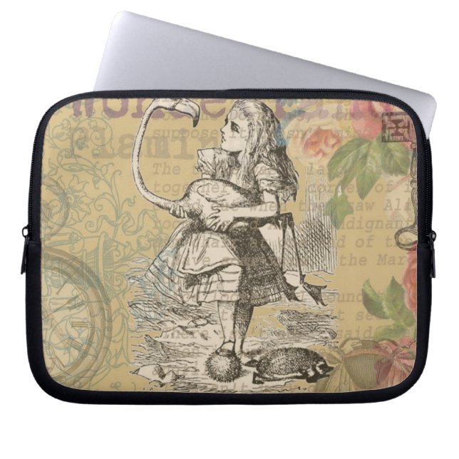 Alice in Wonderland Flamingo Classic Laptop Sleeve (Front)